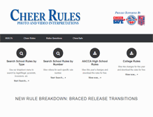 Tablet Screenshot of cheerrules.org